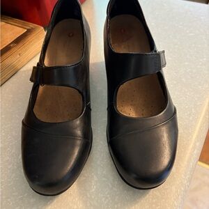 Clarks Black Heels with Classic Design and Comfort